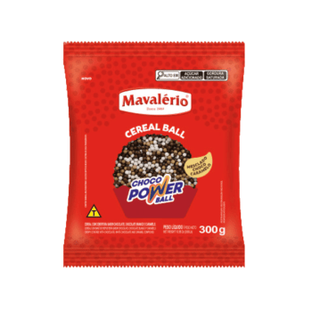 Choco Power Micro Ball Chocolate, Branco e Caramelo 300g - Mavalério