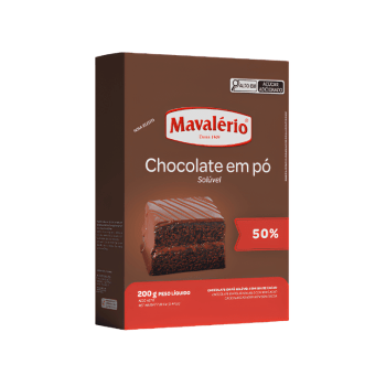 Chocolate em Pó 50% Cacau 200g - Mavalério 