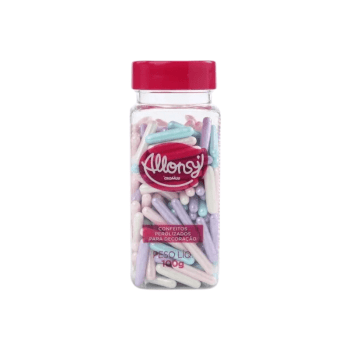 Confeito Comestível Rods Colorido 100g - Allonsy 