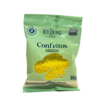 Confeito Decorativo Amarelo 80g - Icerberg
