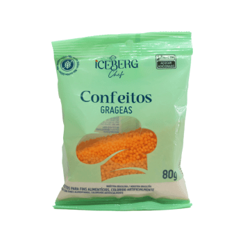 Confeito Decorativo Laranja 80g - Icerberg