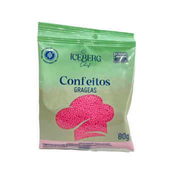Confeito Decorativo Rosa 80g - Icerberg