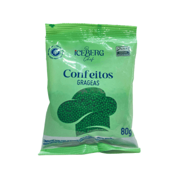 Confeito Decorativo Verde 80g - Icerberg