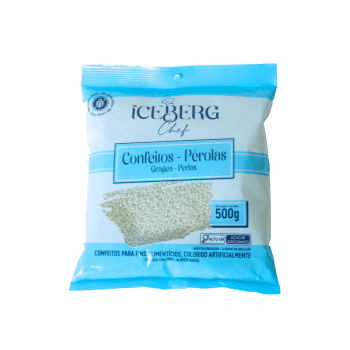 Confeito Miçanga Perolada 500g - Iceberg