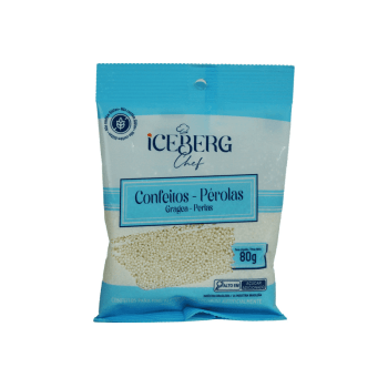 Confeito Miçanga Perolada 80g - Iceberg