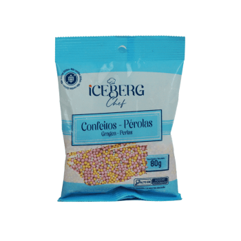 Confeito Miçanga Perolado Colorido 80g - Iceberg