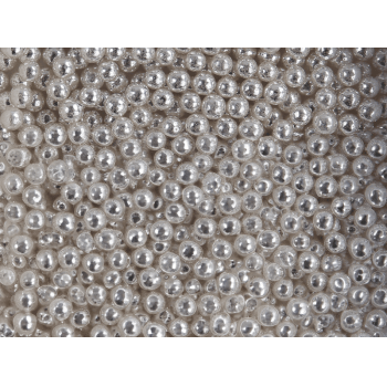 Confeito Pérolas Prata 4mm 100g - Allonsy 