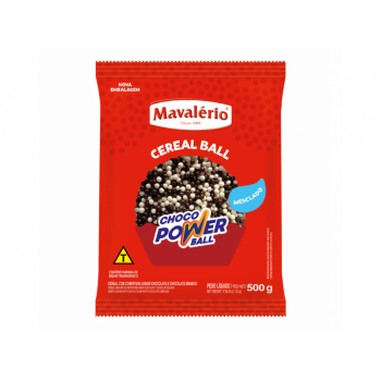 Choco Power Mini Ball Chocolate ao Leite e Branco 500g - Mavalério