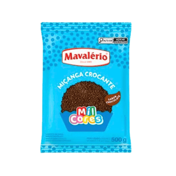 Confeito Miçanga Chocolate 500g - Mavalério