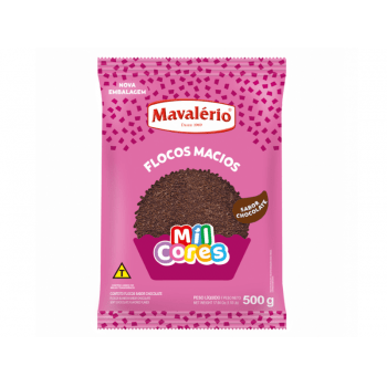 Granulado Macio Flocos de Chocolate 500g - Mavalério