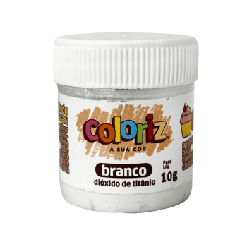 Corante em Pó Dióxido de Titânio Branco 10g Coloriz - Gran Chef