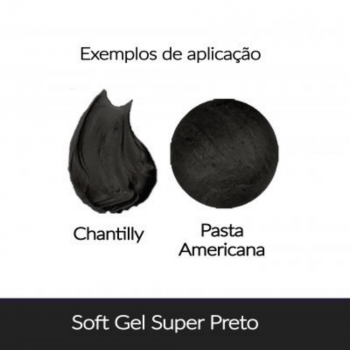 Corante Soft Gel Preto Super Forte 25g - Fab!