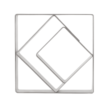 Cortador Inox Quadrado c/ 3 unidades -  Tuut