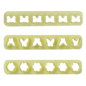 Cortador Plástico Kit Réguas Miniaturas Borboleta c/ 3 unidades - BlueStar