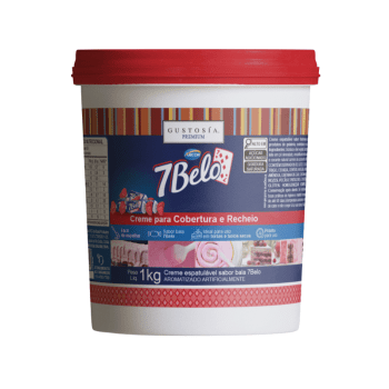 Creme para Cobertura e Recheio 7 Belo 1kg - Gustosía Premium