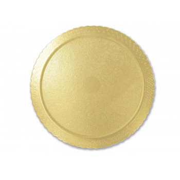 Disco Laminado para Bolos e Tortas Redondo 26 cm - Ouro - Ultrafest 