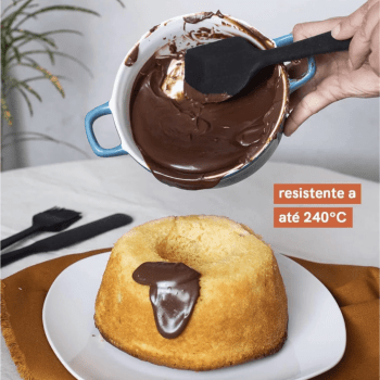Espátula de Silicone Preta Curva Grande ES5 - Prime Chef 