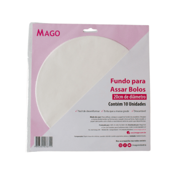 Fundo para Assar Bolos 20cm c/ 10 unidades - Mago