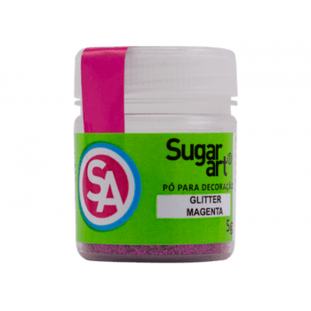 Pó para Decoração Glitter Magenta 5g - Sugar Art