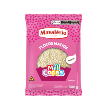Granulado Flocos Macio Branco 500g - Mavalério
