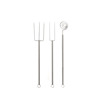 Kit Garfo Inox para Glaçar Bombom c/ 3 unidades - Allonsy 