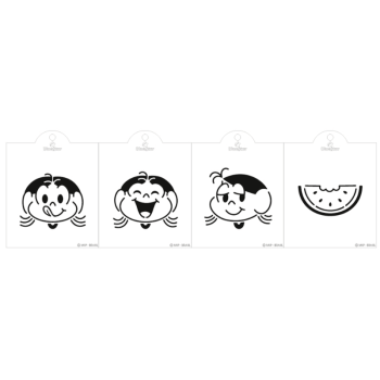 Kit Mini Stencil da Magali c/ 4 unidades 7,5x9,5 cm - BlueStar