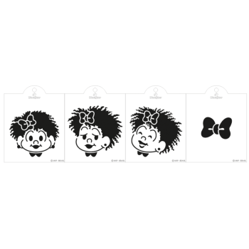 Kit Mini Stencil da Milena c/ 4 unidades 7,5x9,5 cm - BlueStar