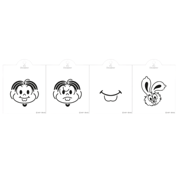 Kit Mini Stencil da Monica c/ 4 unidades 7,5x9,5 cm - BlueStar