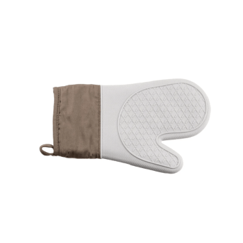 Luva para Forno de Silicone Cinza Curta 29x18,5x1,5 cm  - Allonzy 