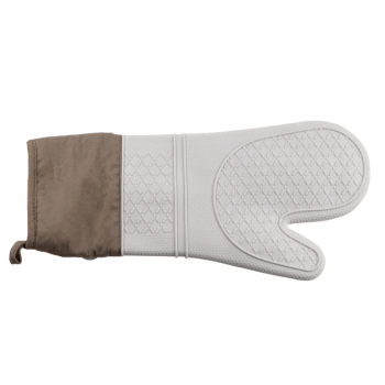 Luva para Forno de Silicone Cinza Longa 38x19x2 cm  - Allonzy 