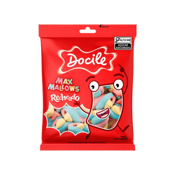 Marshmallow Recheado Twist Colorido 220G - Docile