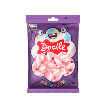 Marshmallow Twist Rosa/Branco Baunilha 220G - Docile