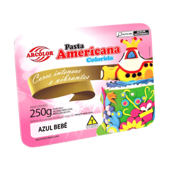 Pasta Americana Azul Bebe 250g - Arcólor
