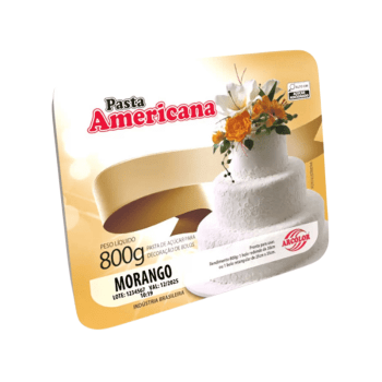 Pasta Americana Morango 800g - Arcólor