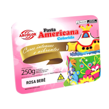 Pasta Americana Rosa Bebê 250g - Arcólor