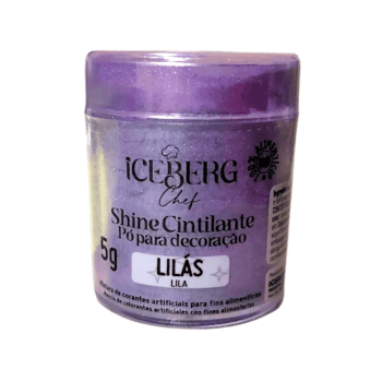 Pó para Decoração Alimentício Cintilante Lilás - Iceberge  