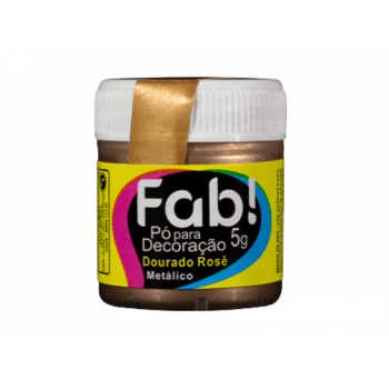 Pó para Decoração Dourado Rosê Metálico 5g - Fab!