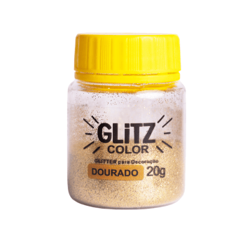 Pó para Decoração Glitter Color Dourado 20g - Fab!