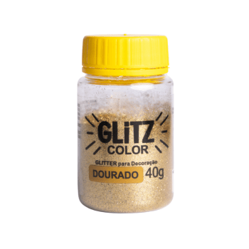 Pó para Decoração Glitter Color Dourado 40g - Fab!