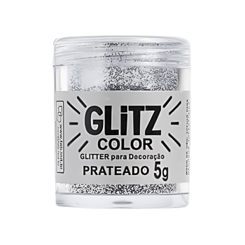 Pó para Decoração Glitter Color Prateado 5g - Fab
