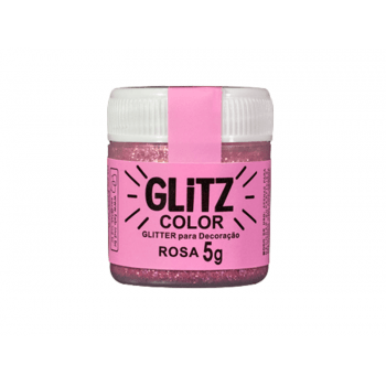 Pó para Decoração Glitter Color Rosa 5g - Fab!