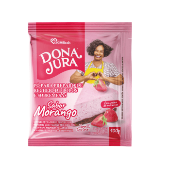 Pó para Sobremesas Zero Lactose Sabor Morango 100g - Cacau Food