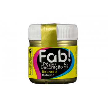 Pó para Decoração Dourado Metálico 5g - Fab!