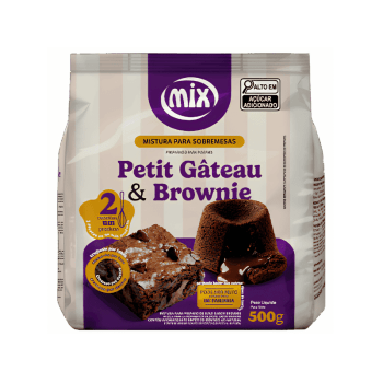 Preparado em Pó para Brownie e Petit Gateau 500g - Mix