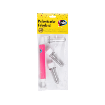Pulverizador Fabuloso para Decorar Bolos Rosa Pink - Fab!
