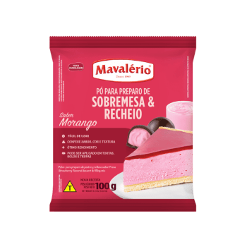 Pó para Sobremesa Morango 100g - Mavalério