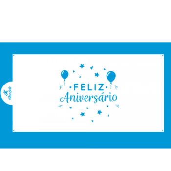 Stencil Feliz Aniversário  - BlueStar 