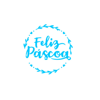 Stencil Feliz Páscoa Ramos - BlueStar 