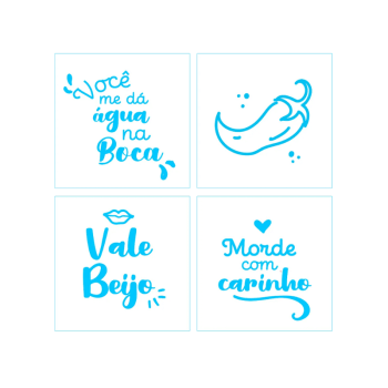 Stencil Mini Caliente c/ 4 peças - BlueStar 