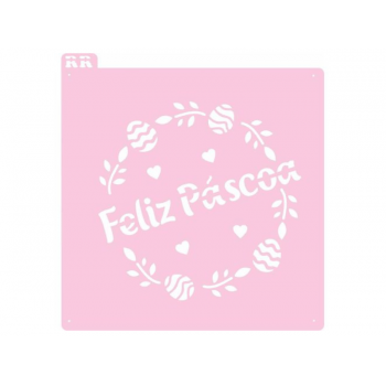 Stencil Biscoito Feliz Páscoa - RR Cortadores